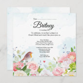 カスタマイズ可能なメス誕生日招待状 – 編集可能 (正面/裏面)