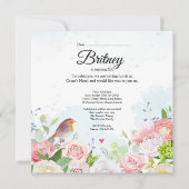 カスタマイズ可能なメス誕生日招待状 – 編集可能 (正面)