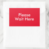 カスタマイズ可能なメッセージレッドをお待ちください 長方形シール (バッグ)