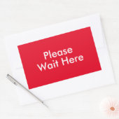 カスタマイズ可能なメッセージレッドをお待ちください 長方形シール (封筒)