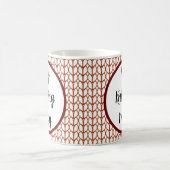 カスタマイズ可能なメッセージ編み物 コーヒーマグカップ (中央)