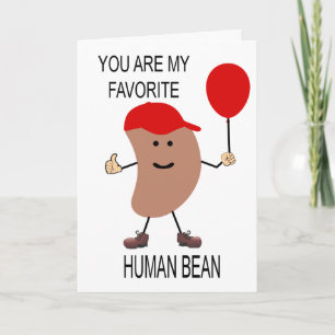 カスタマイズ可能なメッセージ誕生日カードHuman Bean カード