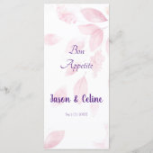 カスタマイズ可能なメニューデザイン(イベント) メニュー (裏面)