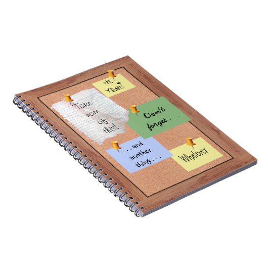 カスタマイズ可能なメモが付いている掲示板 ノートブック (右側)