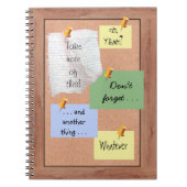 カスタマイズ可能なメモが付いている掲示板 ノートブック (正面)