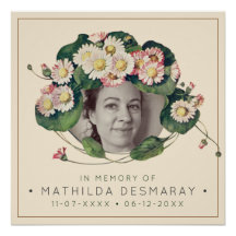 カスタマイズ可能なメモリアルアールヌーボーデイジー 素朴