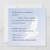 カスタマイズ可能なメモリアル/ウェイク/リビング葬儀 招待状 (裏面)