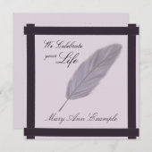 カスタマイズ可能なメモリアル/ウェイク/リビング葬儀 招待状 (正面/裏面)