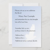 カスタマイズ可能なメモリアル/ウェイク/リビング葬儀 案内状 (裏面)