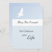 カスタマイズ可能なメモリアル/ウェイク/リビング葬儀 案内状 (正面/裏面)