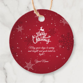 カスタマイズ可能なメリークリスマスギフトラベル フェイバータグ