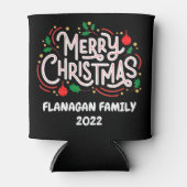 カスタマイズ可能なメリークリスマスクーラーボックス 缶クーラー (正面)