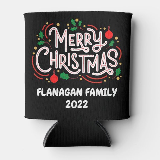 カスタマイズ可能なメリークリスマスクーラーボックス 缶クーラー (正面)