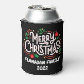 カスタマイズ可能なメリークリスマスクーラーボックス 缶クーラー (缶裏面)