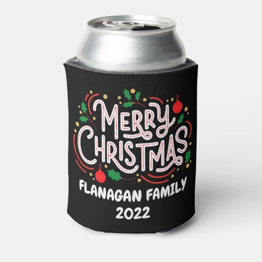 カスタマイズ可能なメリークリスマスクーラーボックス 缶クーラー (缶裏面)