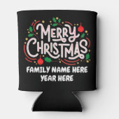 カスタマイズ可能なメリークリスマスクーラーボックス 缶クーラー (裏面)