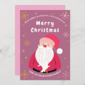 カスタマイズ可能なメリークリスマスサンタカード シーズンカード (正面/裏面)