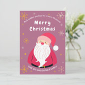 カスタマイズ可能なメリークリスマスサンタカード シーズンカード (スタンド正面)