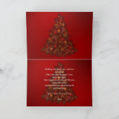 カスタマイズ可能なメリークリスマスサンタクロースを折り畳み シーズンカード (内部)