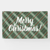 カスタマイズ可能なメリークリスマスプレイド 横断幕 (横)
