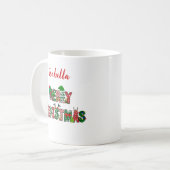 カスタマイズ可能なメリークリスマスマグ コーヒーマグカップ (正面左)