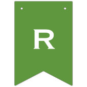 カスタマイズ可能なメリークリスマスレッドとグリーンバナー バンティングフラッグ (第3の旗)