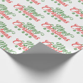 カスタマイズ可能なメリークリスマス ラッピングペーパー (角)