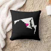 カスタマイズ可能なメリーランド州ラブリバーシブルピロー クッション (ブランケット)