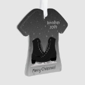 カスタマイズ可能なメンズアイス姿スケートシャツの装飾品 オーナメント (正面)