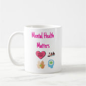 カスタマイズ可能なメンタルヘルス問題 コーヒーマグカップ (左)