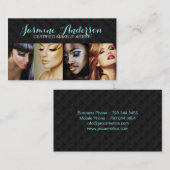 カスタマイズ可能なメーキャップアーティストの名刺 名刺 (正面/裏面)