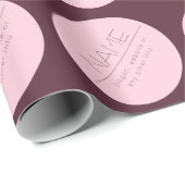 カスタマイズ可能なモダンなテキスト（枠線付き） ラッピングペーパー (ロールコーナー)