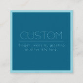 カスタマイズ可能なモダンなテキスト | 海洋 & ロビンの卵の青 エンクロージャーカード (正面)