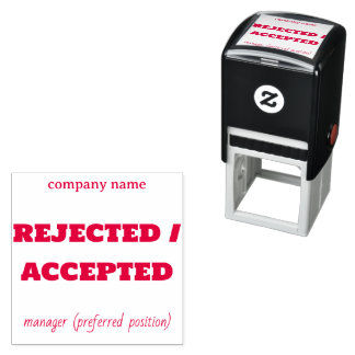 カスタマイズ可能なモダン対応企業の赤 セルフインキングスタンプ