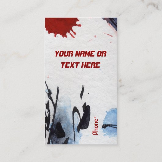 カスタマイズ可能なモダン異常抽象芸術名刺 名刺 (正面)