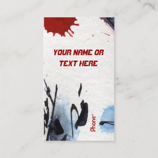 カスタマイズ可能なモダン異常抽象芸術名刺 名刺 (正面)