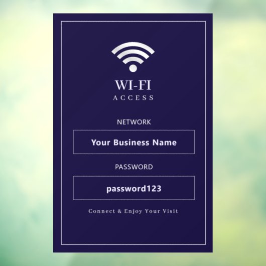 カスタマイズ可能なモダンWiFiサイン ウィンドウサイン (シート3)