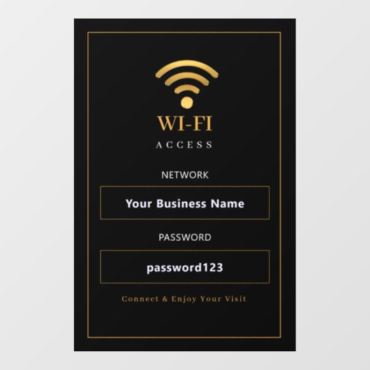 カスタマイズ可能なモダンWiFiサイン ウィンドウサイン (シート)