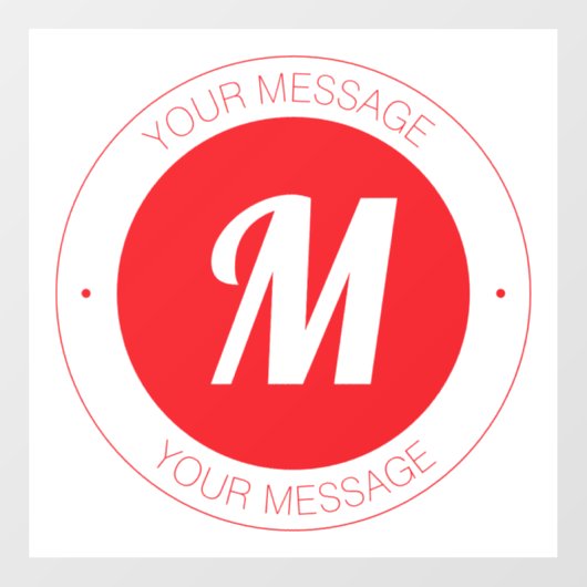 カスタマイズ可能なモノグラムおよび円形文字テンプレート ウィンドウサイン (シート)