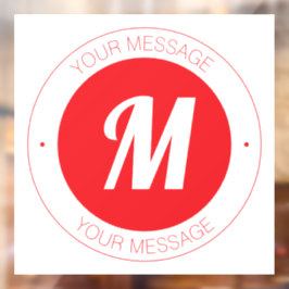 カスタマイズ可能なモノグラムおよび円形文字テンプレート ウィンドウサイン