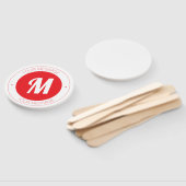 カスタマイズ可能なモノグラムおよび円形文字テンプレート ハンドファン (組立なし)