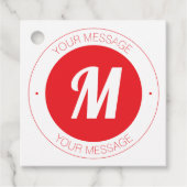 カスタマイズ可能なモノグラムおよび円形文字テンプレート フェイバータグ (正面)