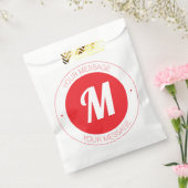 カスタマイズ可能なモノグラムおよび円形文字テンプレート フェイバーバッグ (封をした状態)