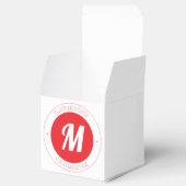 カスタマイズ可能なモノグラムおよび円形文字テンプレート フェイバーボックス (オープン)