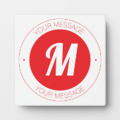 カスタマイズ可能なモノグラムおよび円形文字テンプレート フォトプラーク (正面)