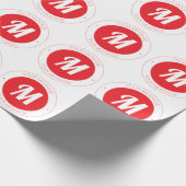 カスタマイズ可能なモノグラムおよび円形文字テンプレート ラッピングペーパー (角)