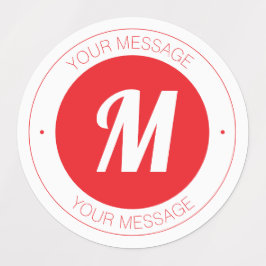 カスタマイズ可能なモノグラムおよび円形文字テンプレート ラベル