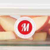 カスタマイズ可能なモノグラムおよび円形文字テンプレート ラベル (貼付)