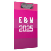 「カスタマイズ可能なモノグラムと年 クリップボード (右)