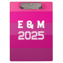 「カスタマイズ可能なモノグラムと年 クリップボード